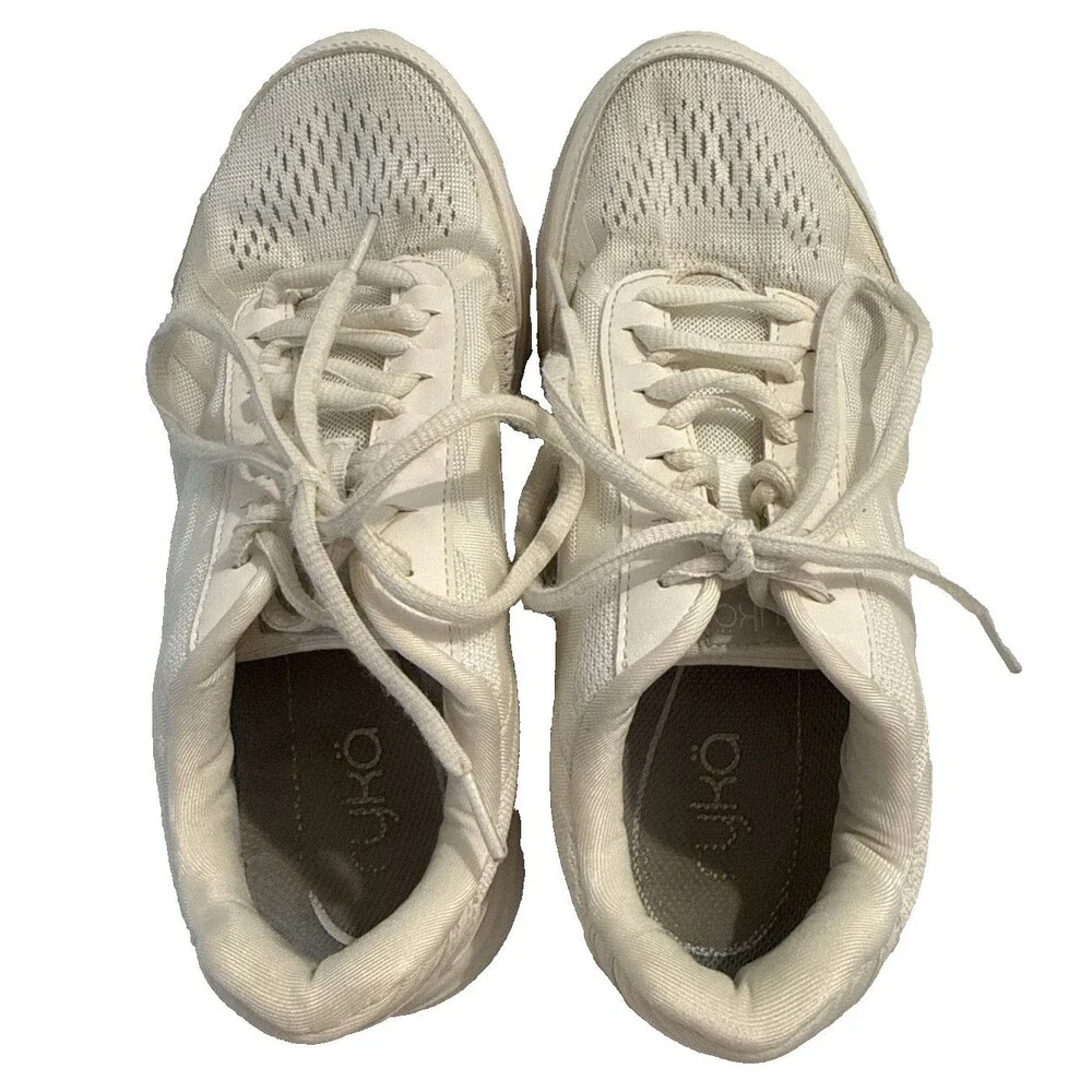 Ryka Devotion Plus 3 White Walking Sneakers Womens Shoes 8M Arch Support Re-Zorb